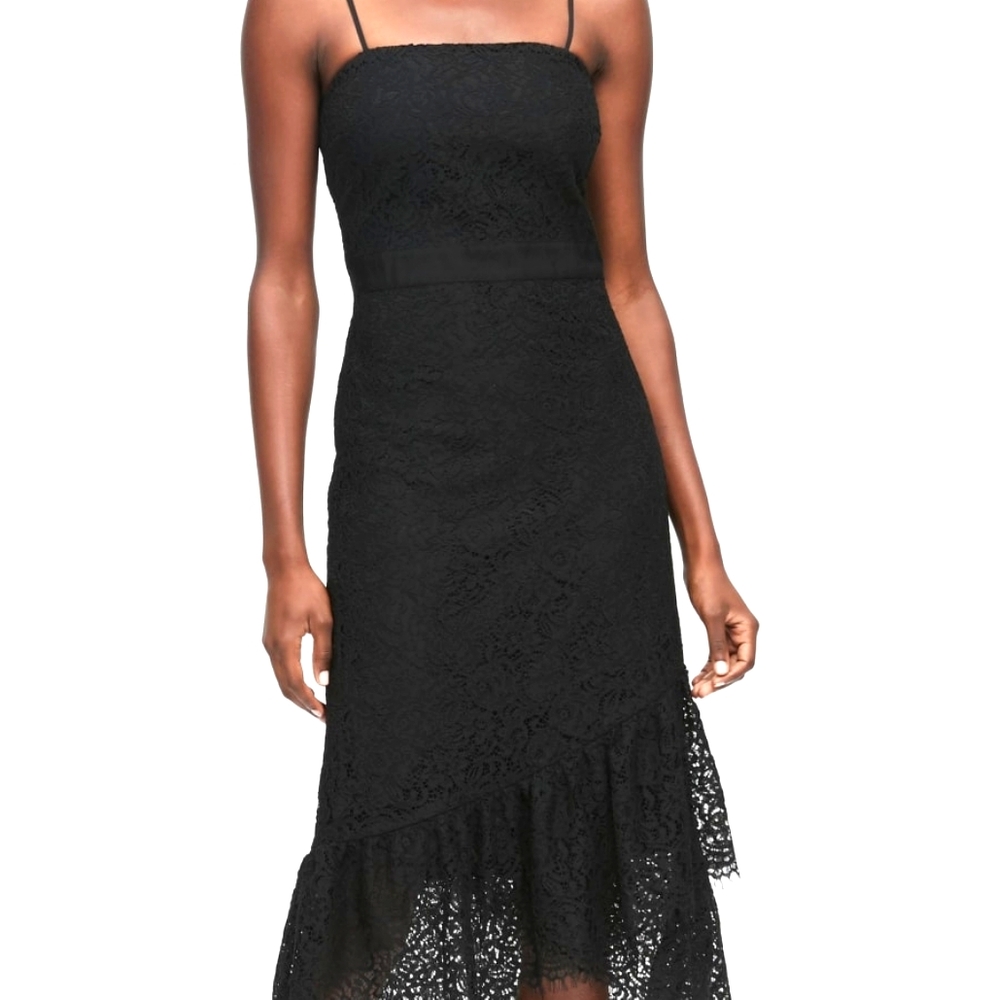 NWT Sz 6 Banana Republic lace sheath midi dress